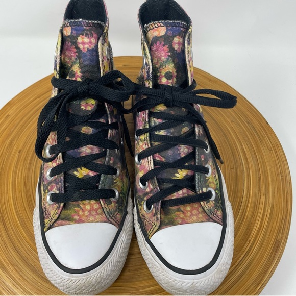 CONVERSE Chuck Taylor All Star Floral High Top Lace Sneakers size 5 - Picture 3 of 8